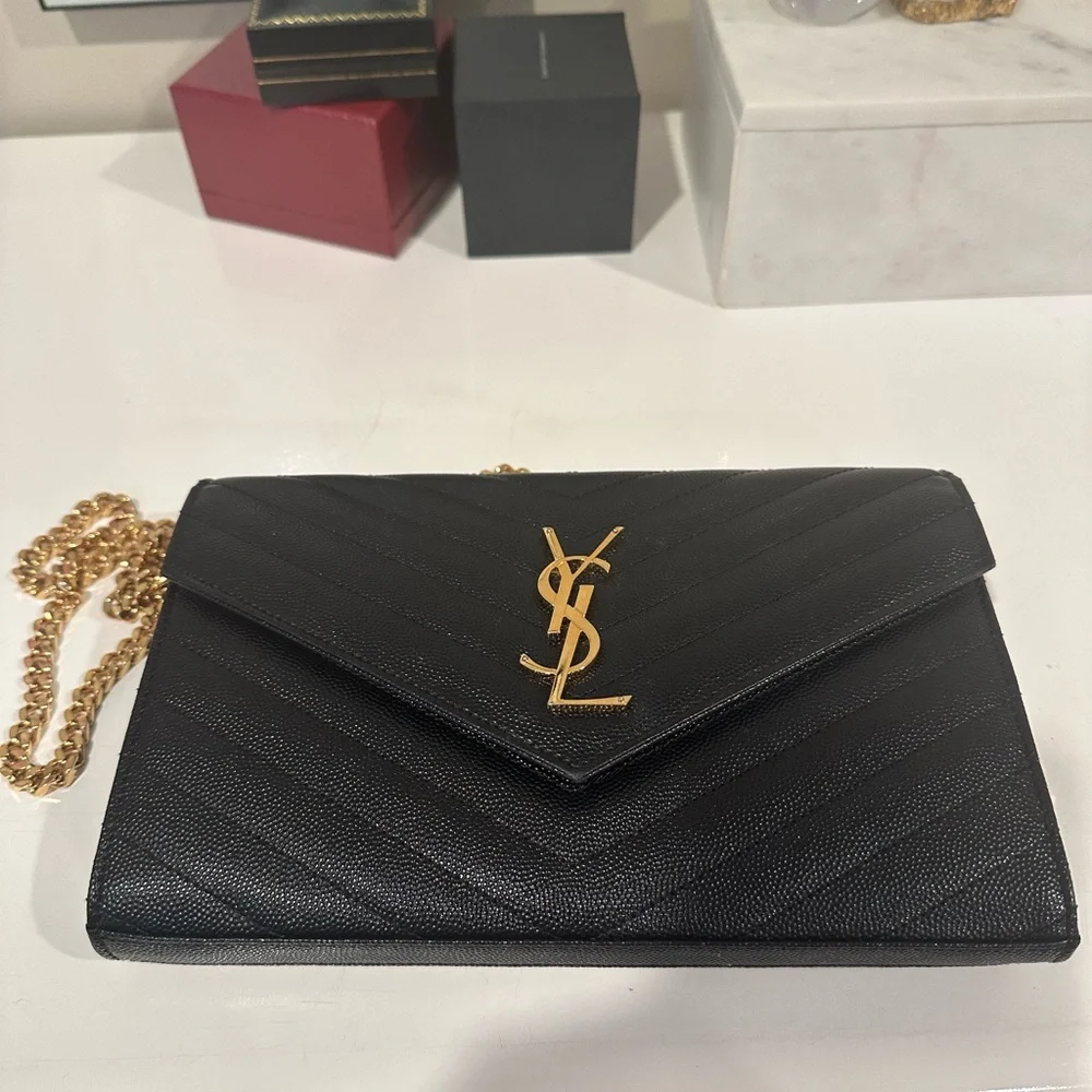 YSL monogram large wallet on chain - Picture 5 of 13
